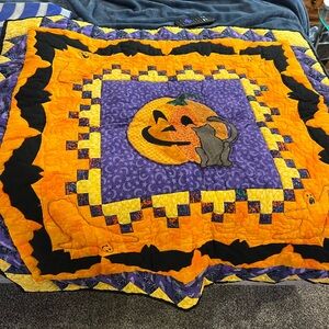 Halloween Pumpkin Patchwork Quilt